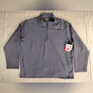 Reebok Men's RBK Dry Commuter Hybrid 1/4 Zip Pullover Activewear Ebony Gray 3XL